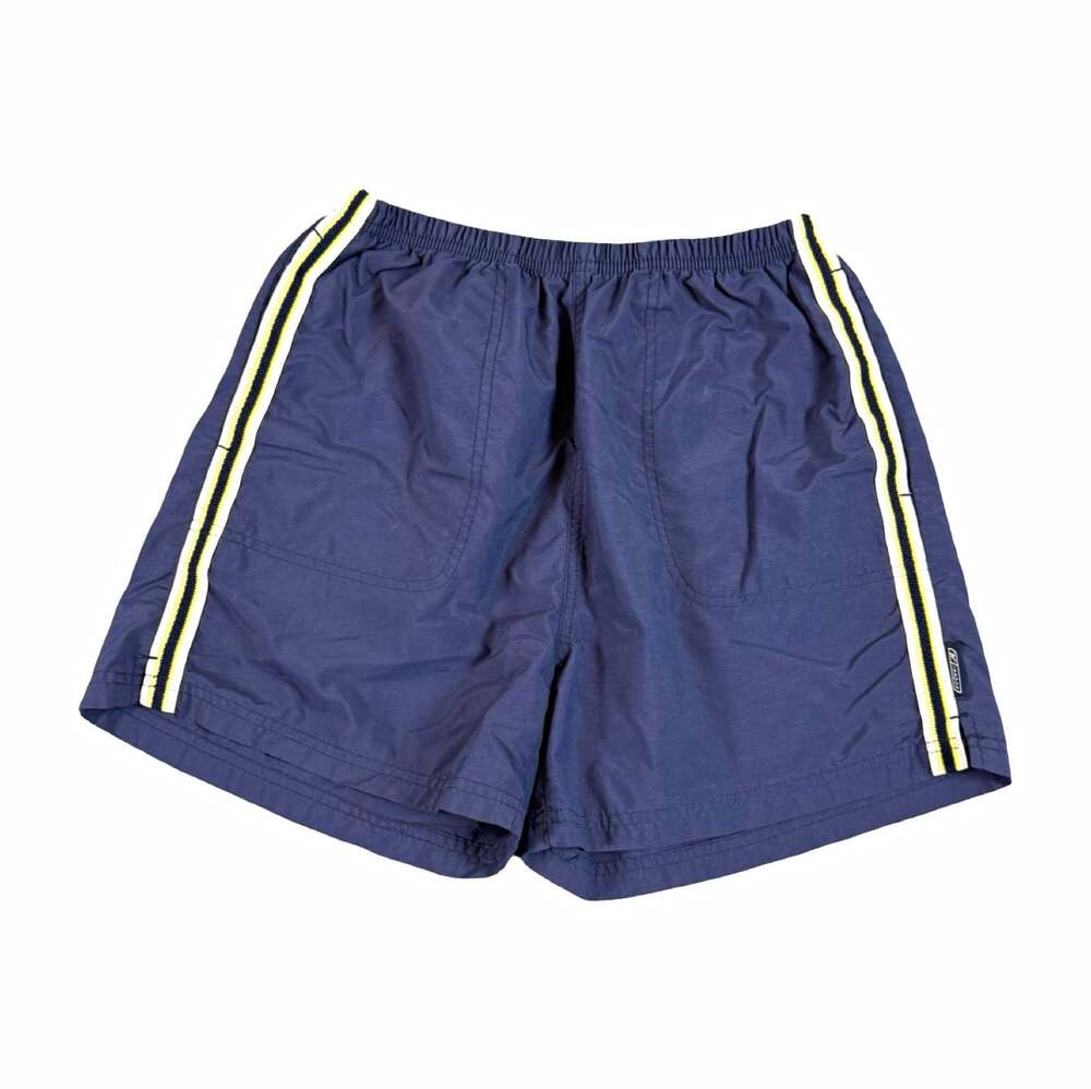 Reebok Vintage Y2K Men's Blue Athletic Woven Nylon Running Striped Shorts Size M